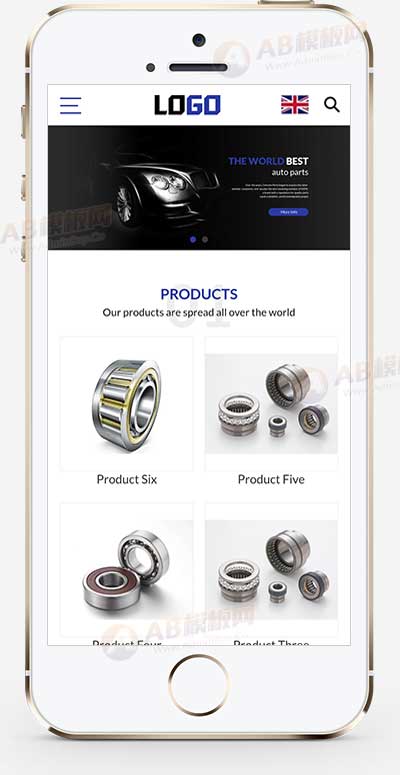 (自适应手机端)蓝色外贸网站模板 中英文双语网站源码-带三级栏目